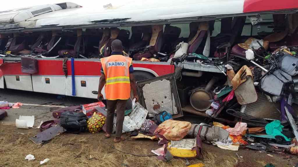 AccraKumasi road 20 feared dead in multiple bus accident at