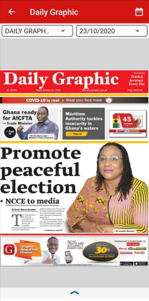 Newspaper headlines of Friday, October 23, 2020 54