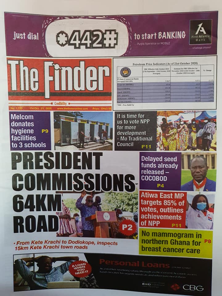 Newspaper headlines of Friday, October 23, 2020 48