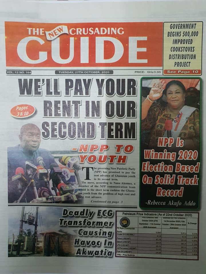 Newspaper headlines of Tuesday, October 27, 2020 50