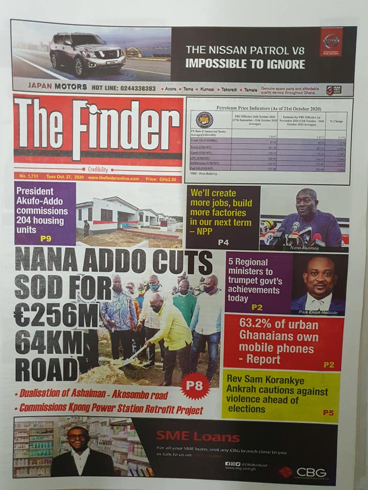 Newspaper headlines of Tuesday, October 27, 2020 43