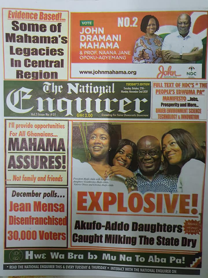 Newspaper headlines of Tuesday, October 27, 2020 55