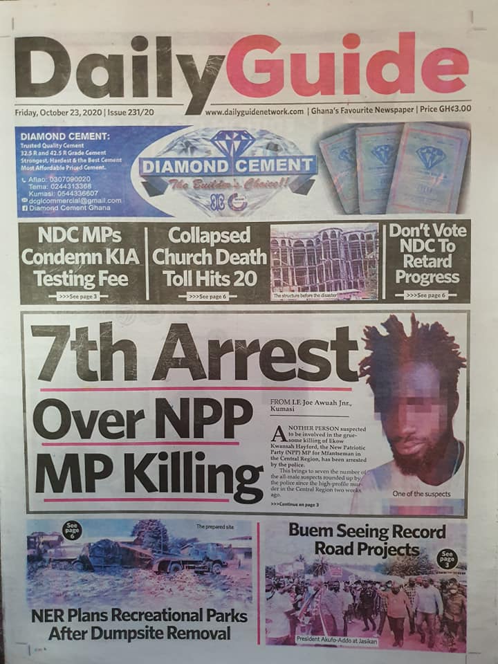 Newspaper headlines of Friday, October 23, 2020 46