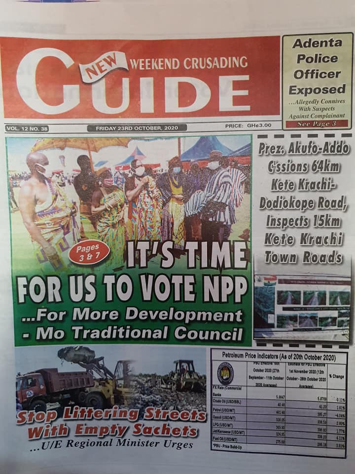 Newspaper headlines of Friday, October 23, 2020 55