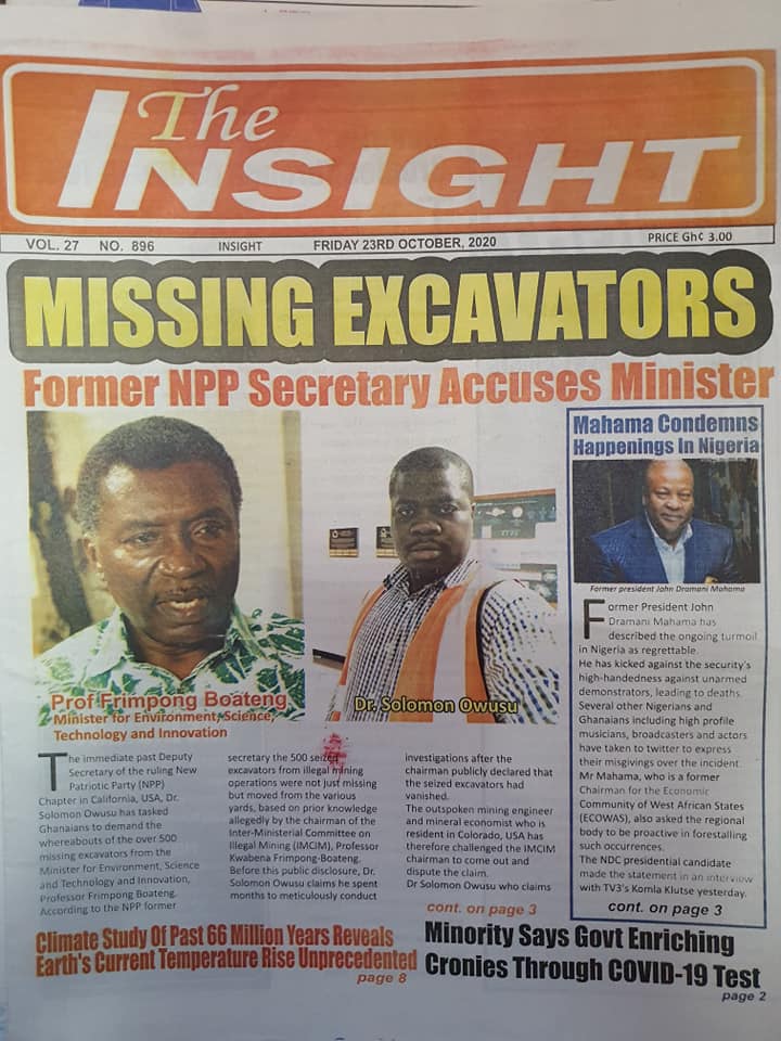 Newspaper headlines of Friday, October 23, 2020 57