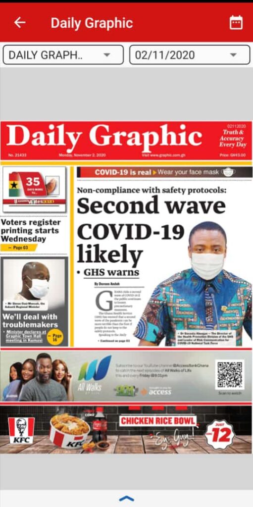 Newspaper headlines of Monday, November 2, 2020 22