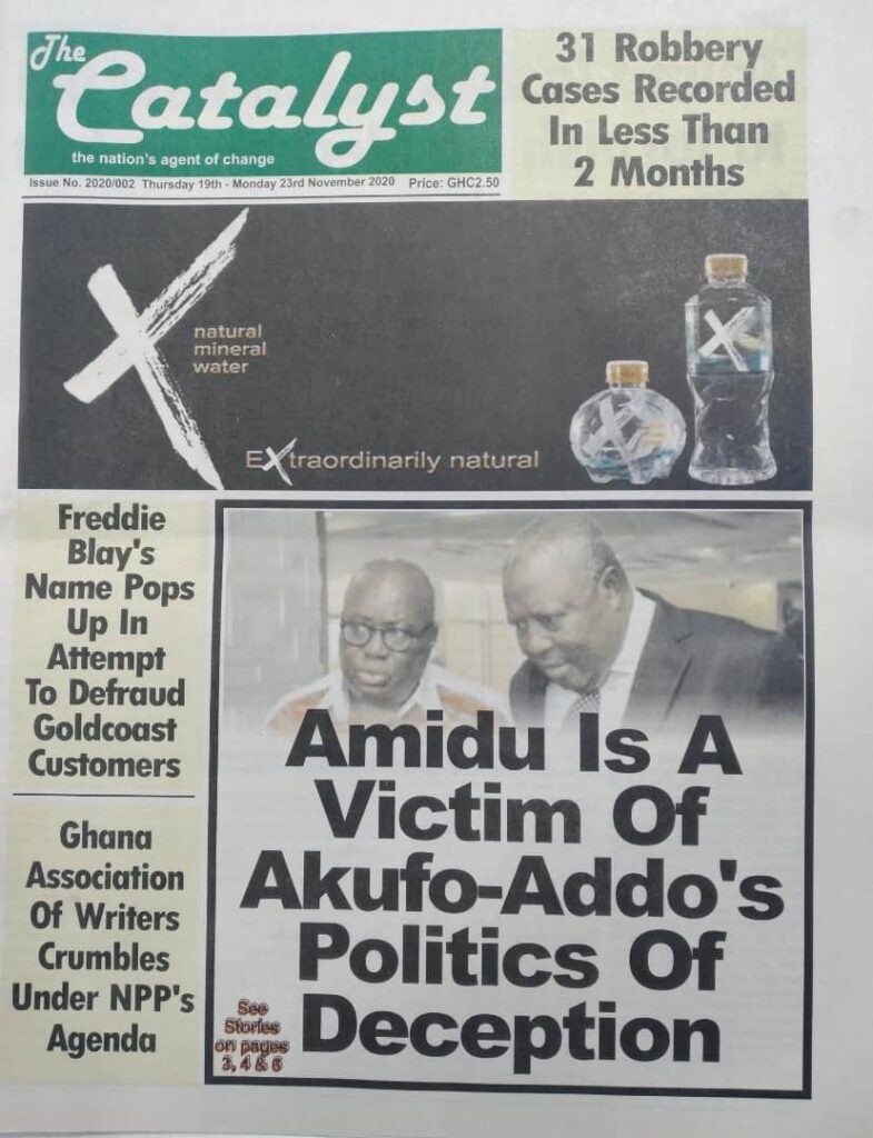 Newspaper headlines of Thursday, November 19, 2020 46