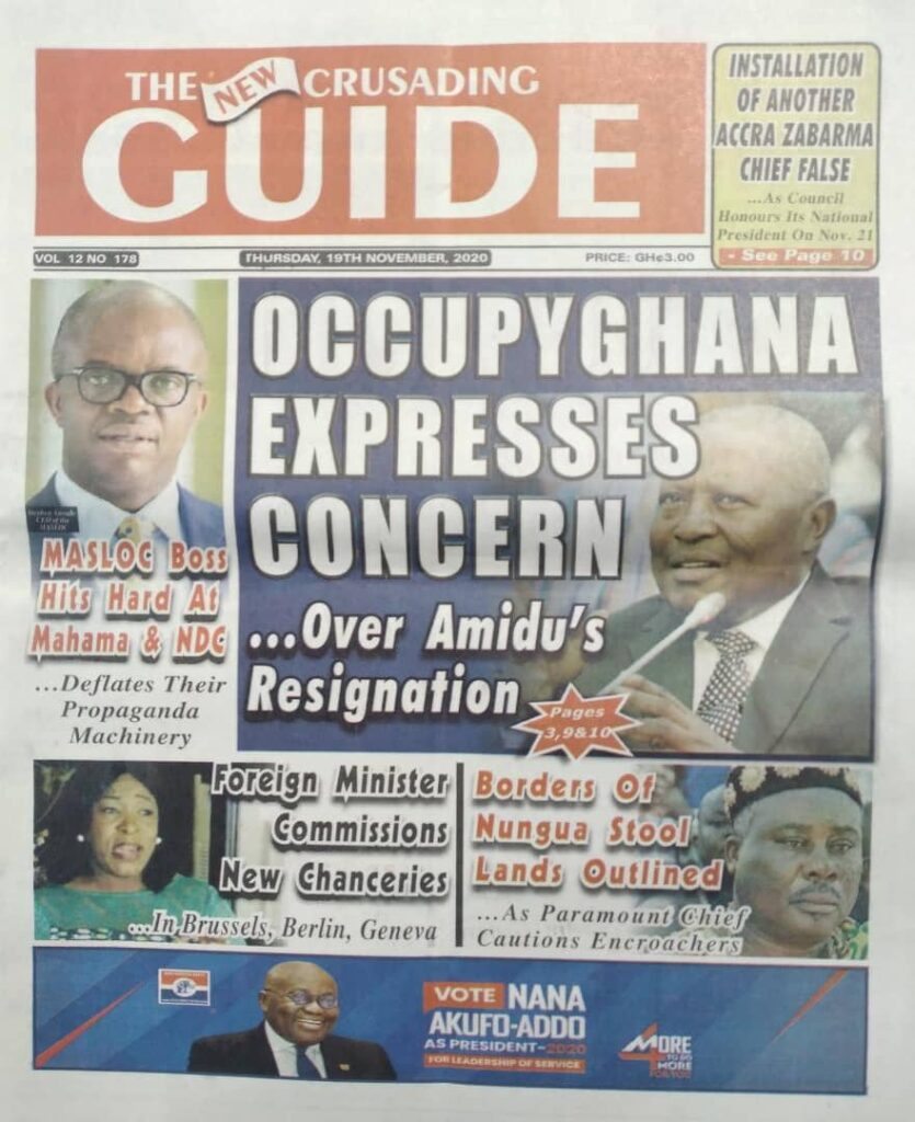 Newspaper headlines of Thursday, November 19, 2020 48