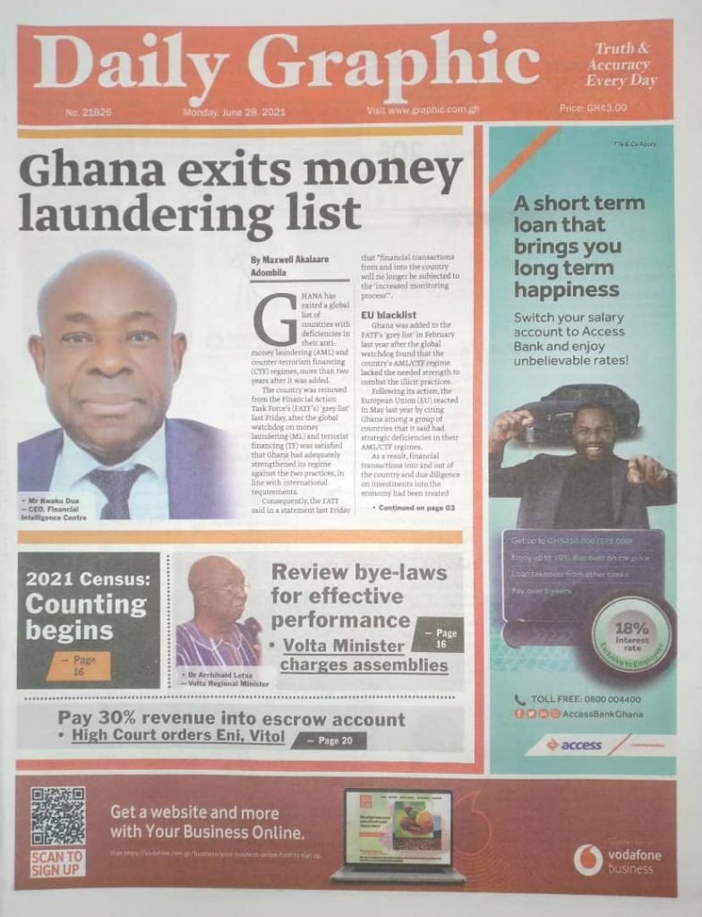 Newspaper Headlines Of Monday June 28th 21 Adwoa Adubia News